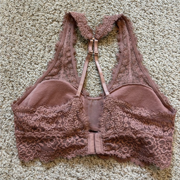 Aerie Lace Antique Pink Bralette Bra Size Small Convertible Straps | Boho | Fem - Picture 6 of 7